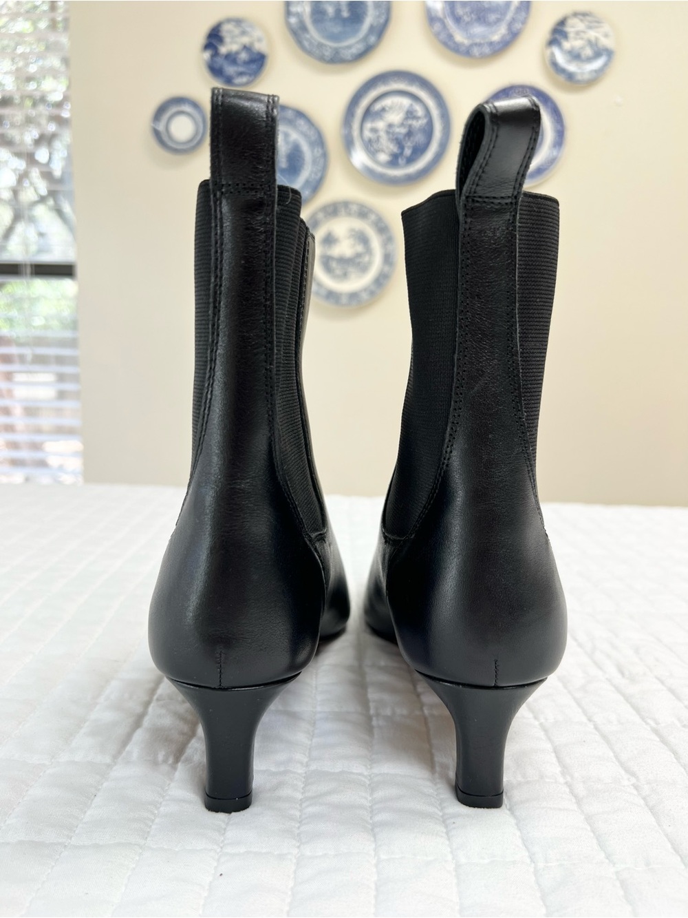Madewell The Dimes Chelsea Boot Leather in Black Size 9 - Picture 6 of 11